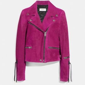 Gorgeous Coach Suede Moto Jacket
